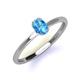 3 - Orla Oval Cut Blue Topaz Solitaire Engagement Ring 