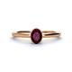 1 - Orla Oval Cut Rhodolite Garnet Solitaire Engagement Ring 