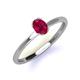 3 - Orla Oval Cut Ruby Solitaire Engagement Ring 