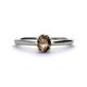 1 - Orla Oval Cut Smoky Quartz Solitaire Engagement Ring 