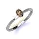 3 - Orla Oval Cut Smoky Quartz Solitaire Engagement Ring 