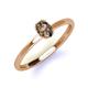 3 - Orla Oval Cut Smoky Quartz Solitaire Engagement Ring 