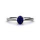 1 - Orla Oval Cut Blue Sapphire Solitaire Engagement Ring 