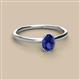2 - Orla Oval Cut Iolite Solitaire Engagement Ring 