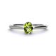 1 - Orla Oval Cut Peridot Solitaire Engagement Ring 