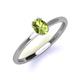 3 - Orla Oval Cut Peridot Solitaire Engagement Ring 