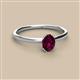 2 - Orla Oval Cut Rhodolite Garnet Solitaire Engagement Ring 