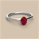 2 - Orla Oval Cut Ruby Solitaire Engagement Ring 