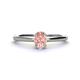 1 - Orla Oval Cut Morganite Solitaire Engagement Ring 