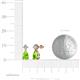 4 - Arina Pear Shape 7x5 mm Peridot and Diamond Dangle Stud Earrings 