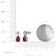 4 - Arina Pear Shape 7x5 mm Ruby and Diamond Dangle Stud Earrings 