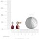 4 - Arina Pear Shape 7x5 mm Ruby and Diamond Dangle Stud Earrings 
