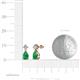 4 - Arina Pear Shape 7x5 mm Emerald and Diamond Dangle Stud Earrings 