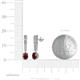 4 - Zera Oval Shape 6x4 mm Red Garnet and Diamond Journey Dangling Earrings 