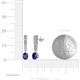 4 - Zera Oval Shape 6x4 mm Blue Sapphire and Diamond Journey Dangling Earrings 
