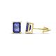 1 - Alina Emerald Cut Iolite (7x5mm) Solitaire Stud Earrings 