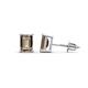 1 - Alina Emerald Cut Smoky Quartz (7x5mm) Solitaire Stud Earrings 