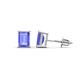 1 - Alina Emerald Cut Tanzanite (7x5mm) Solitaire Stud Earrings 