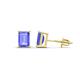 1 - Alina Emerald Cut Tanzanite (7x5mm) Solitaire Stud Earrings 