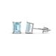 1 - Alina Emerald Cut Aquamarine (7x5mm) Solitaire Stud Earrings 