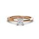 1 - Zelda Princess Cut 5.5mm White Sapphire Solitaire Engagement Ring 