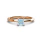 1 - Zelda Princess Cut 5.5mm Aquamarine Solitaire Engagement Ring 