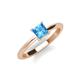 3 - Zelda Princess Cut 5.5mm Blue Topaz Solitaire Engagement Ring 
