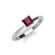 3 - Zelda Princess Cut 5.5mm Rhodolite Garnet Solitaire Engagement Ring 