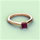 2 - Zelda Princess Cut 5.5mm Rhodolite Garnet Solitaire Engagement Ring 
