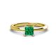 1 - Zelda Princess Cut 5.5mm Emerald Solitaire Engagement Ring 