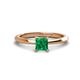 1 - Zelda Princess Cut 5.5mm Emerald Solitaire Engagement Ring 