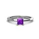 1 - Zelda Princess Cut 5.5mm Amethyst Solitaire Engagement Ring 