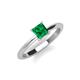 3 - Zelda Princess Cut 5.5mm Emerald Solitaire Engagement Ring 