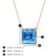 3 - Olivia 12x10 mm Emerald Cut Blue Topaz East West Solitaire Pendant Necklace 