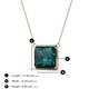 3 - Olivia 12x10 mm Emerald Cut London Blue Topaz East West Solitaire Pendant Necklace 
