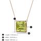 3 - Olivia 12x10 mm Emerald Cut Lemon Quartz East West Solitaire Pendant Necklace 