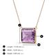 3 - Olivia 12x10 mm Emerald Cut Light Amethyst East West Solitaire Pendant Necklace 
