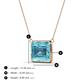 3 - Olivia 12x10 mm Emerald Cut Sky Blue Topaz East West Solitaire Pendant Necklace 