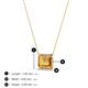 3 - Olivia 8x6 mm Emerald Cut Citrine East West Solitaire Pendant Necklace 