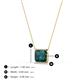 3 - Olivia 8x6 mm Emerald Cut London Blue Topaz East West Solitaire Pendant Necklace 