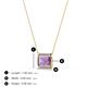3 - Olivia 8x6 mm Emerald Cut Light Amethyst East West Solitaire Pendant Necklace 