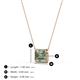 3 - Olivia 8x6 mm Emerald Cut Green Amethyst East West Solitaire Pendant Necklace 