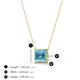 3 - Olivia 8x6 mm Emerald Cut Sky Blue Topaz East West Solitaire Pendant Necklace 
