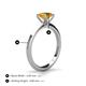 4 - Zelda Princess Cut 5.5mm Citrine Solitaire Engagement Ring 