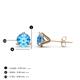 4 - Pema 5mm (1.00 ctw) Blue Topaz Martini Solitaire Stud Earrings 