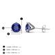 4 - Pema 5mm (0.80 ctw) Iolite Martini Solitaire Stud Earrings 