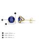 4 - Pema 5mm (0.80 ctw) Iolite Martini Solitaire Stud Earrings 