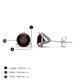 4 - Pema 5mm (1.26 ctw) Red Garnet Martini Solitaire Stud Earrings 