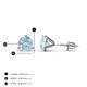 4 - Pema 5mm (0.80 ctw) Aquamarine Martini Solitaire Stud Earrings 