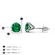 4 - Pema 5mm (0.80 ctw) Emerald Martini Solitaire Stud Earrings 